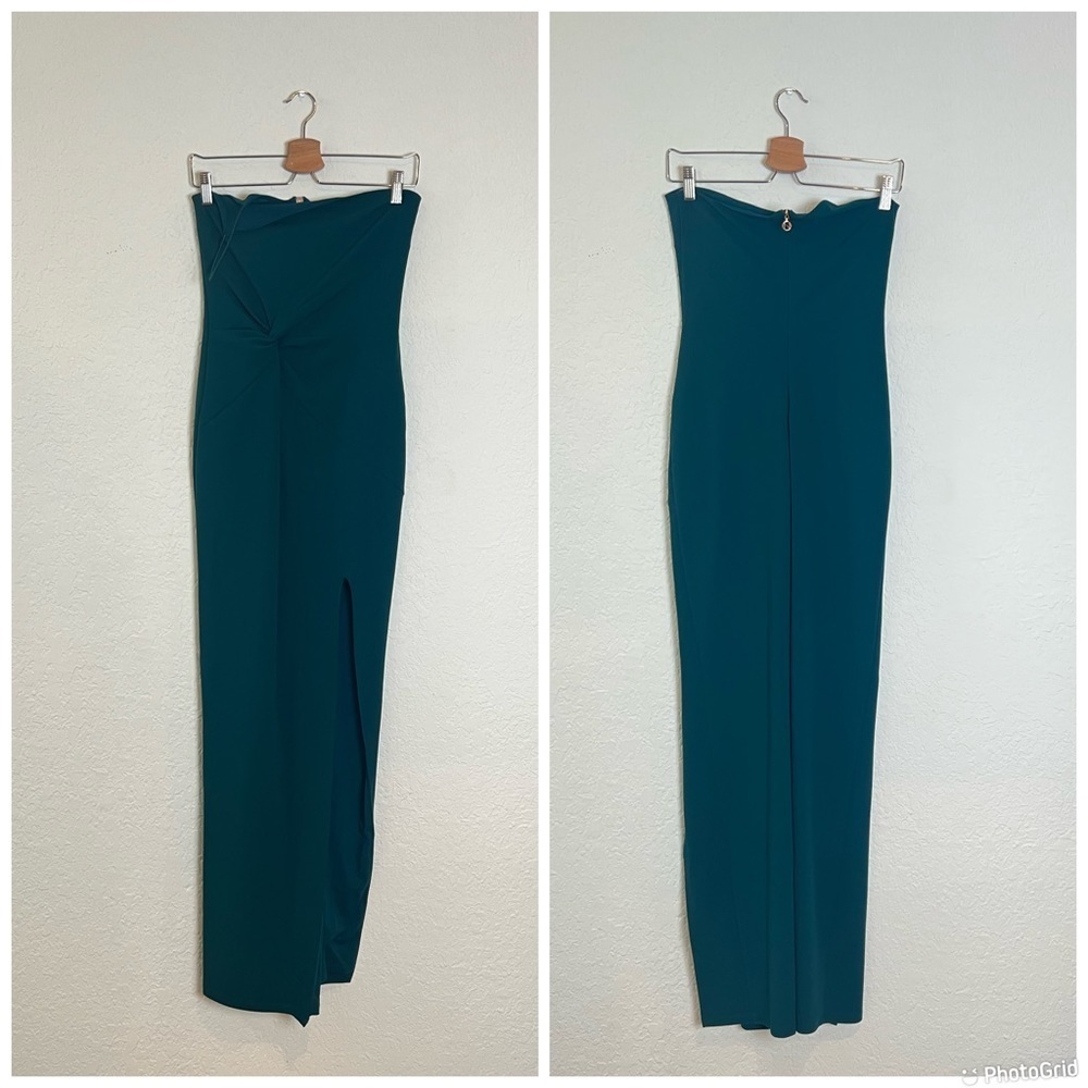 Nookie Lust One Shoulder Gown in Green - Picture 2 of 10